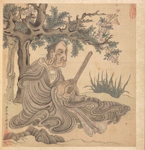 Obrazy według starożytnych mistrzów: A Lohan [według Kuan-hsiu], 1598-1652. autorstwa Chen Hongshou