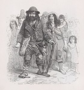 Cyganie z Dzieł wszystkich Bérangera, 1836. autorstwa Cherrier