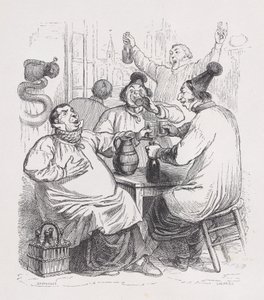 Śpiewacy parafialni z Dzieł wszystkich Bérangera, 1836. autorstwa Cherrier