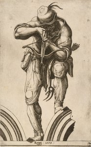 Łucznik strzelający z kuszy, 1579.