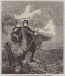 Waleczny akt dowódcy W N Hewetta przed Sewastopolu autorstwa Chevalier Louis William Desanges