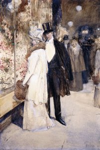 Noworoczny Nokturn, Nowy Jork autorstwa Childe Frederick Hassam