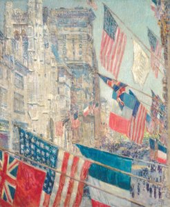 Dzień aliantów, maj 1917 (olej na płótnie) autorstwa Childe Frederick Hassam