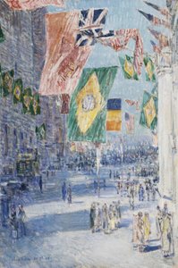 Aleja Aliantów: Brazylia, Belgia autorstwa Childe Frederick Hassam