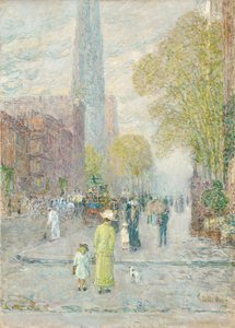 Iglice katedry, wiosenny poranek autorstwa Childe Frederick Hassam