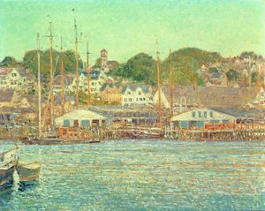 Port w Gloucester autorstwa Childe Frederick Hassam