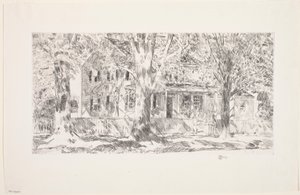 Dom na Main Street, East Hampton autorstwa Childe Frederick Hassam