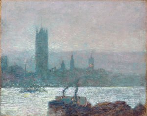 Domy Parlamentu, wczesny wieczór autorstwa Childe Frederick Hassam