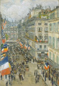 14 lipca, Rue Daunou autorstwa Childe Frederick Hassam