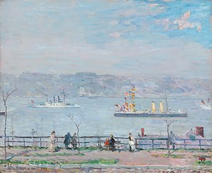 Wojna mężczyzn: Blake i Boston autorstwa Childe Frederick Hassam