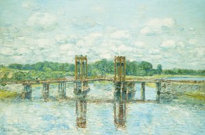 Toll Bridge, New Hampshire, niedaleko Exeter autorstwa Childe Frederick Hassam