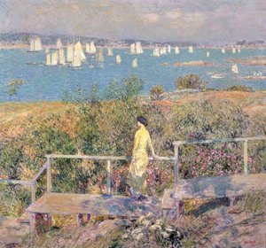 Jachty, Gloucester autorstwa Childe Frederick Hassam