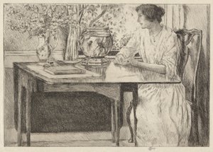 Stół Kolonialny, Cos Cob, 1915 autorstwa Childe Hassam