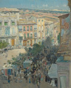 Widok na miasto w południowej Francji autorstwa Childe Hassam