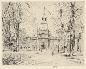 Sala Niepodległości, Filadelfia, 1926 autorstwa Childe Hassam