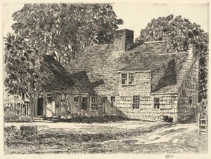 Stary dom Dominy, Easthampton autorstwa Childe Hassam