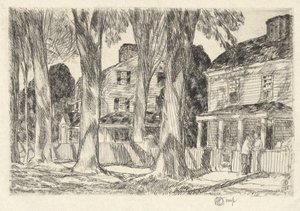 Ulica Sunlight Village, 1925 autorstwa Childe Hassam