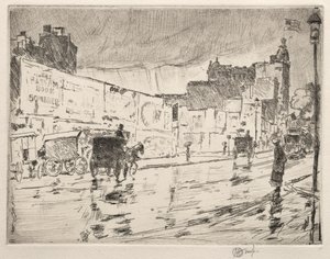 Billboardy, Nowy Jork, 1896. autorstwa Childe Hassam