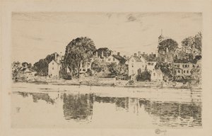 The Chimneys, Portsmouth autorstwa Childe Hassam