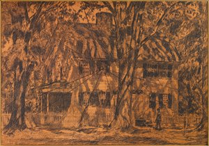 Dom Lion Gardiner, Easthampton, Long Island autorstwa Childe Hassam