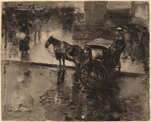 Przypływ na Alei autorstwa Childe Hassam