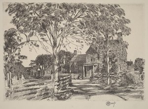 Miejsce urodzenia Walta Whitmana autorstwa Childe Hassam