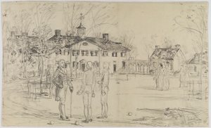 Waszyngton w Mount Vernon autorstwa Childe Hassam