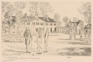 Waszyngton na górze Vernon autorstwa Childe Hassam