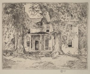 Kwatera główna Waszyngtona w pobliżu Valley Forge autorstwa Childe Hassam