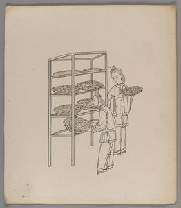 Album osobnych kart: Uprawa i produkcja jedwabiu (tusz na papierze) (zob. też 499288-303) autorstwa Chinese School