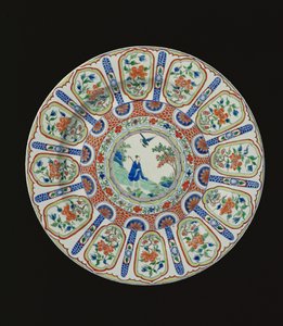 Ładowarka przedstawiająca nieśmiertelnego poetę Tang Li Bai, okres Kangxi, ok. 1690 (porcelana) autorstwa Chinese School