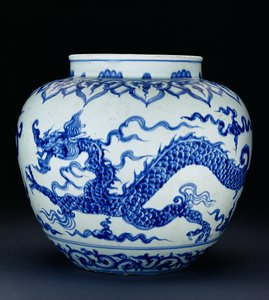 Słoik kulisty ze smokiem (porcelana) (patrz 176593)