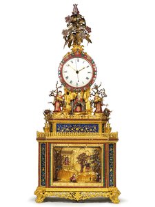 Imperialny uderzający, muzyczny i automatyczny zegar „Daoist Immortal”, warsztaty w Kantonie, okres Qianlong, 1736-95 autorstwa Chinese School