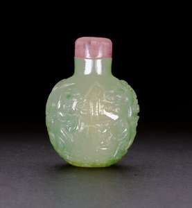 Jadeitowa tabaka, ok.1780-1850 (nefryt) autorstwa Chinese School