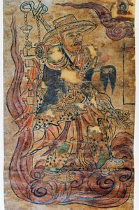 Mnich pielgrzymujący, miniatura, Dunhuang, cywilizacja chińska, IX w. autorstwa Chinese School