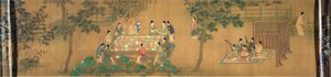 Spotkanie naukowców w bambusowym ogrodzie autorstwa Chinese School
