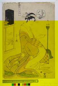 Piękno Zielonych Domów jako Sześciu Poetów (Seiro bijin rokkasen). ok. 1794-1795 (drewnodruk na papierze) autorstwa Chobunsai Eishi