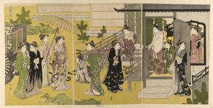 Fuji no uraba, z serii „Modna parodia opowieści o Genji (Furyu yatsushi Genji)” autorstwa Chobunsai Eishi