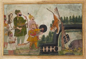 Rawat Gokul Das bada uwięzionego tygrysa, 1810-1815
