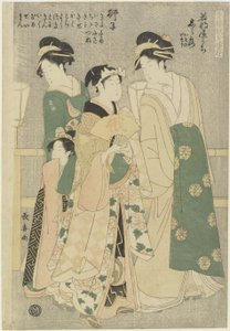 Trzy kurtyzany z domu Wakafune-ya: Shiratsuyu, Isono i Isoji, ok. 1930 r. 1794