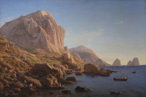 Skaliste Wybrzeże, Capri. Po wschodzie słońca