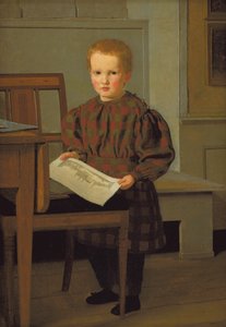 Malarz C.W. Eckersberg Son Julius w pracowni ojca autorstwa Christen Købke