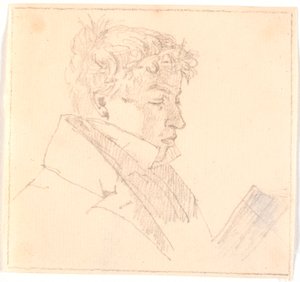 Czytelniczy młody człowiek, najstarszy brat artysty, pastor Carl Adolf Købke (1804-1840) ? autorstwa Christen Købke