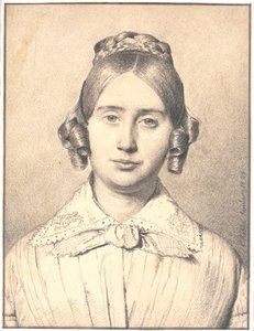 Portret żony artysty, Susanne Cecilie z domu Købke autorstwa Christen Købke
