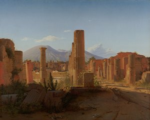 Forum, Pompeje, z Wezuwiuszem w oddali