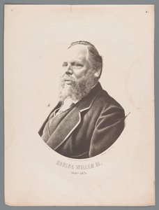 Portret Wilhelma III Niderlandzkiego Król Wilhelm III 1849-1874 (tytuł na obiekcie) autorstwa Christiaan Bos