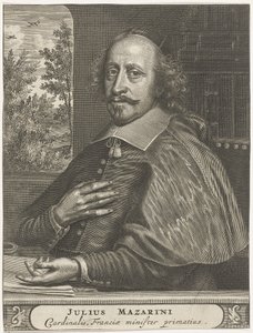 Portret kardynała Mazarina, lata 60.-1670. autorstwa Christiaan Hagen