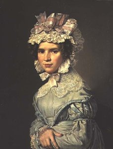 Portret damy w niebieskiej sukni