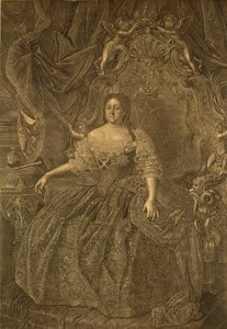 Portret cesarzowej Anny Ioannovny 1693-1740, lata 40. XVIII wieku autorstwa Christian Albrecht Wortmann