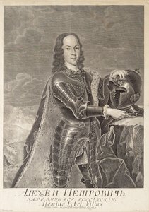 Portret carewicza Aleksieja Pietrowicza z Rosji 1690-1718, c. 1740 autorstwa Christian Albrecht Wortmann